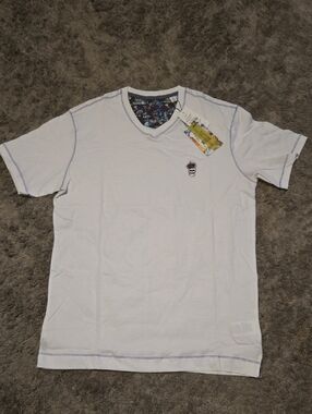 Robert Graham Classic Fit Damen White Short Sleeve V-Neck